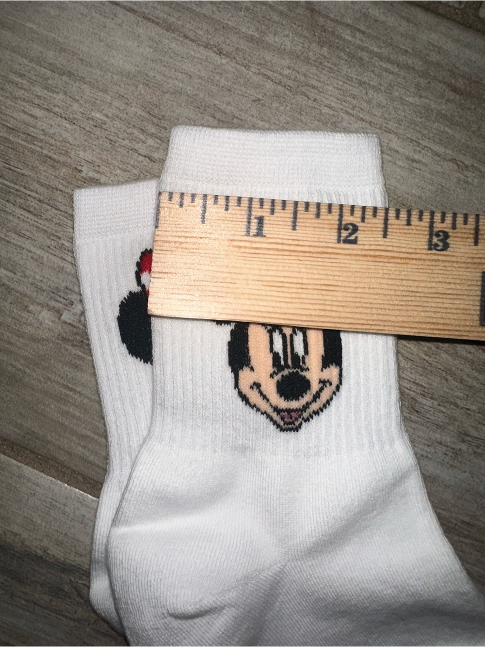 Disney Minnie Mouse White Kids Crew Socks with Red Accent 🎀 - Picture 5 of 5